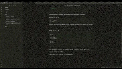 Insert template by opening the command palette and searching for Templates: Insert Template